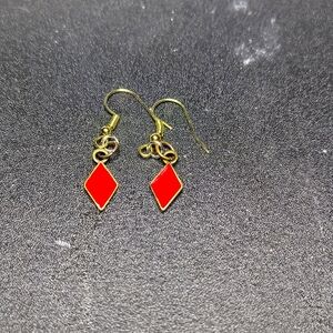 Diamond suit earrings custom made.